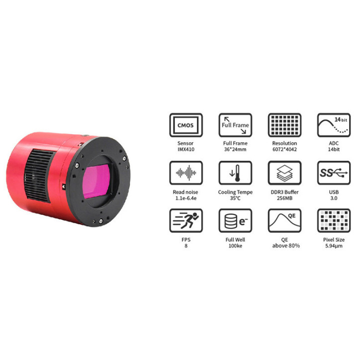 CAMARA CMOS ZWO COLOR ASI2400MC-P REFRIGERADA