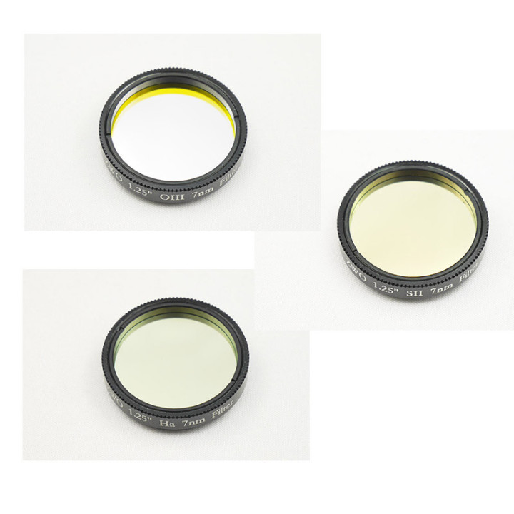 SET DE 3 FILTROS DE 7NM ZWO (HA, SII, OIII) DE 1.25"