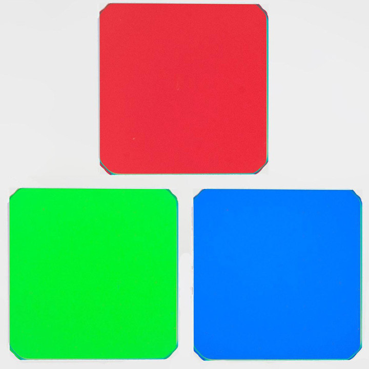 SET DE 3 FILTROS ASTRONOMIK DEEP-SKY RGB 50X50MM2 SIN CELDA