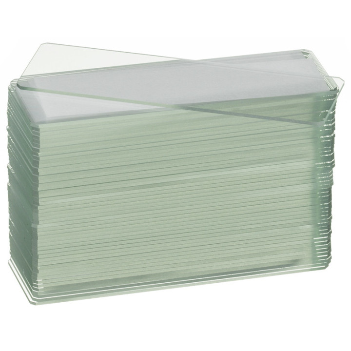 Caja BRESSER con 50 portaobjetos de vidrio con 100 cubreobjetos