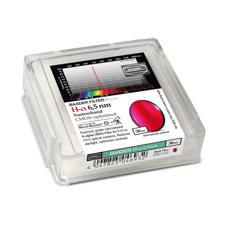 FILTRO H-ALPHA 6.5 NM DE 36MM OPTIMIZADO PARA CMOS BAADER PLANETARIUM