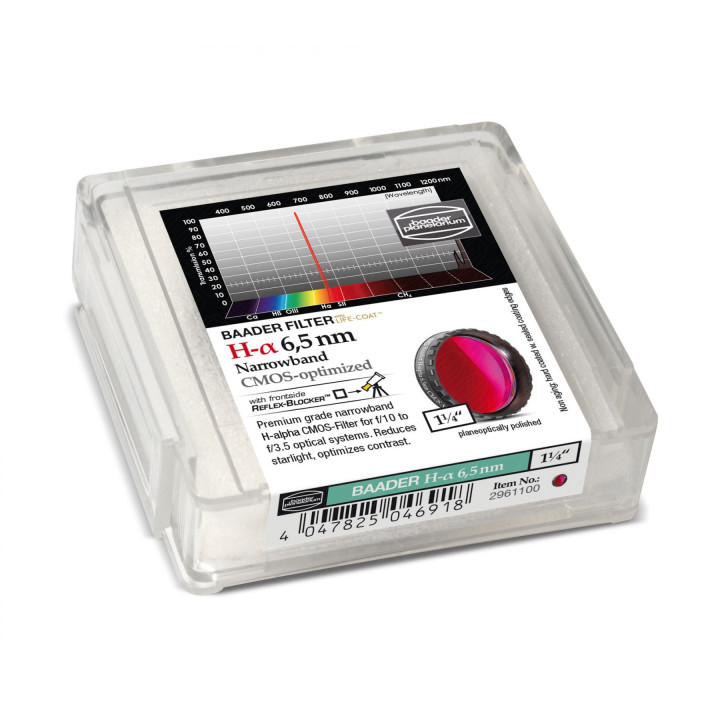FILTRO H-ALPHA 6.5 NM DE 1.25" OPTIMIZADO PARA CMOS BAADER PLANETARIUM