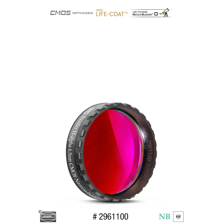 FILTRO H-ALPHA 6.5 NM DE 1.25" OPTIMIZADO PARA CMOS BAADER PLANETARIUM