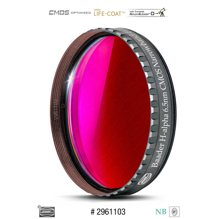 FILTRO H-ALPHA 6.5 NM DE 2" OPTIMIZADO PARA CMOS BAADER PLANETARIUM