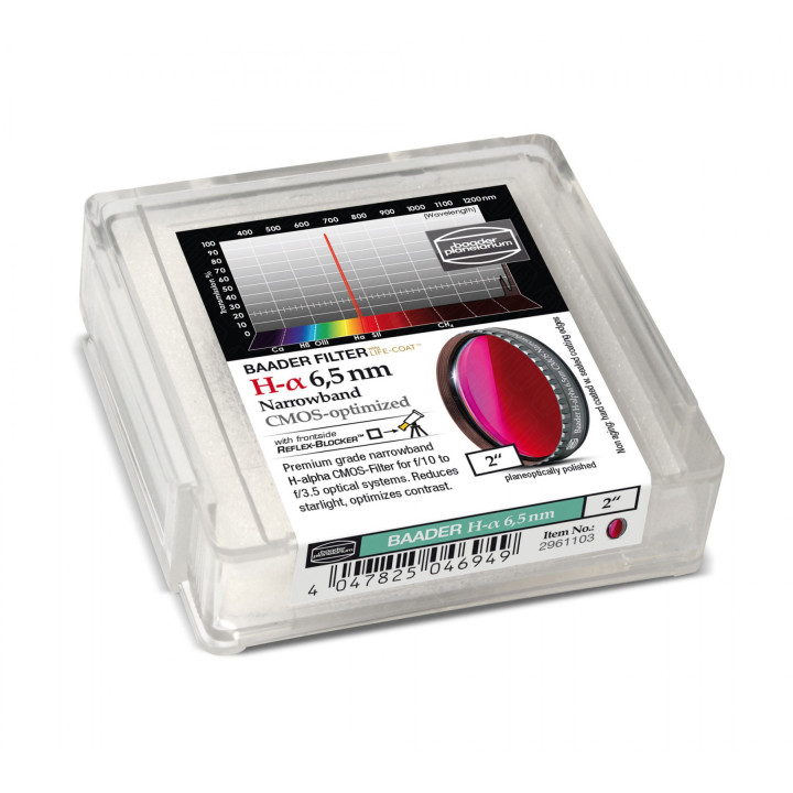 FILTRO H-ALPHA 6.5 NM DE 2" OPTIMIZADO PARA CMOS BAADER PLANETARIUM