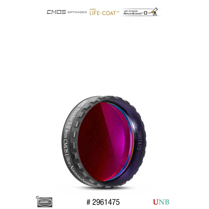 FILTRO SII 4 NM DE 1.25" ULTRA-NARROWBAND CMOS OPTIMIZADO BAADER PLANETARIUM