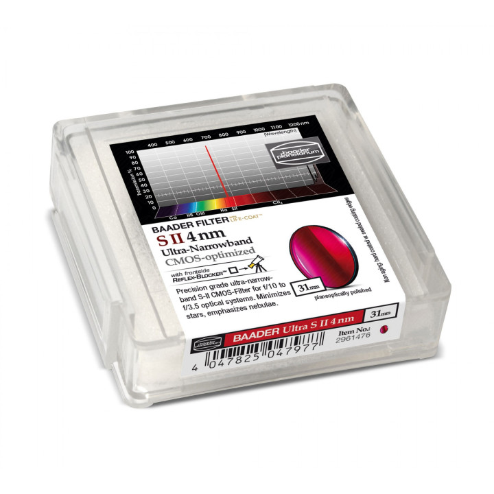 FILTRO SII 4 NM DE 31MM ULTRA-NARROWBAND CMOS OPTIMIZADO BAADER PLANETARIUM