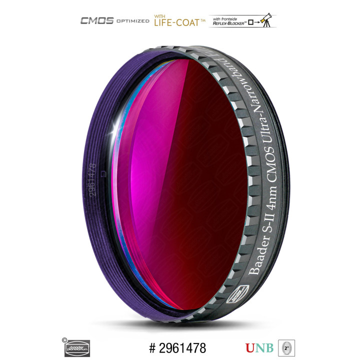 FILTRO SII 4 NM DE 2" ULTRA-NARROWBAND CMOS OPTIMIZADO BAADER PLANETARIUM