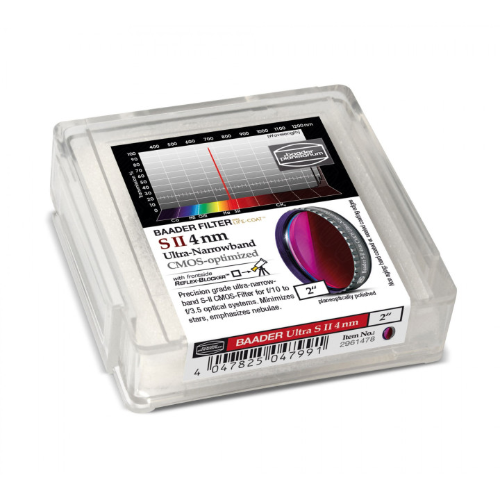 FILTRO SII 4 NM DE 2" ULTRA-NARROWBAND CMOS OPTIMIZADO BAADER PLANETARIUM