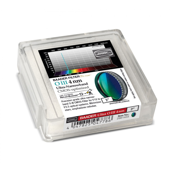 FILTRO OIII 4 NM DE 2" ULTRA-NARROWBAND CMOS OPTIMIZADO BAADER PLANETARIUM