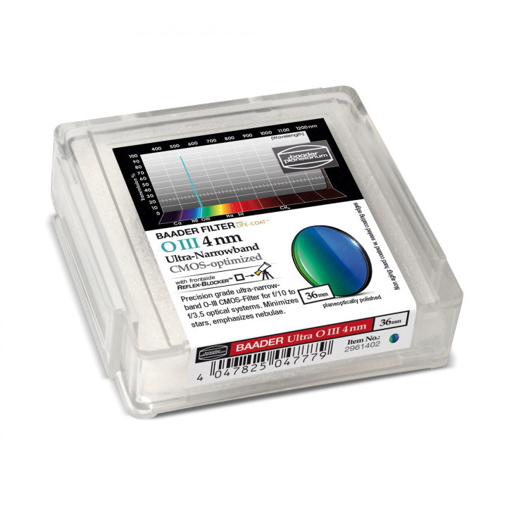 FILTRO OIII 4 NM DE 36MM ULTRA-NARROWBAND CMOS OPTIMIZADO BAADER PLANETARIUM