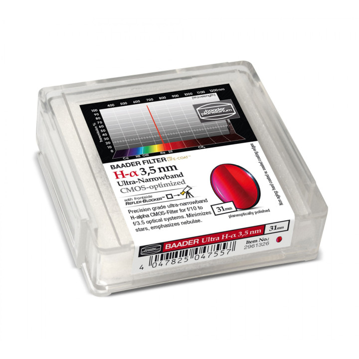 FILTRO H-ALPHA 3.5 NM DE 31MM ULTRA-NARROWBAND CMOS OPTIMIZADO BAADER PLANETARIUM