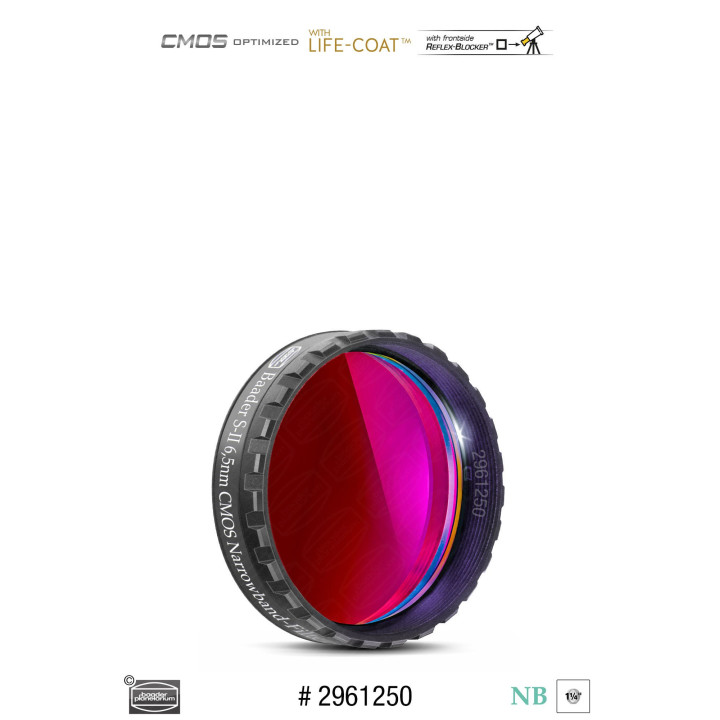FILTRO SII 6.5 NM DE 1.25" OPTIMIZADO PARA CMOS BAADER PLANETARIUM