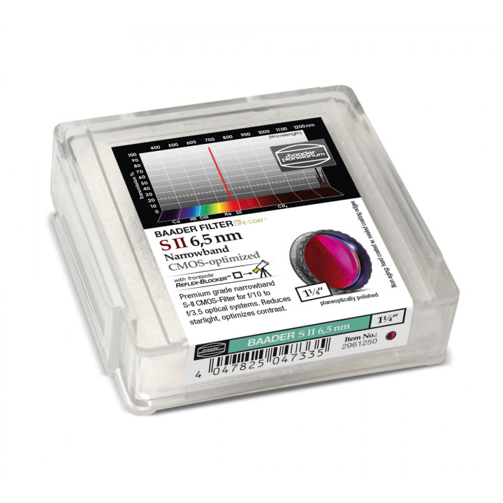 FILTRO SII 6.5 NM DE 1.25" OPTIMIZADO PARA CMOS BAADER PLANETARIUM