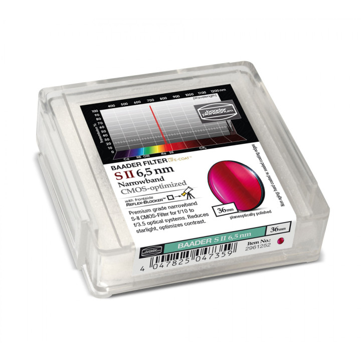 FILTRO SII 6.5 NM DE 36MM OPTIMIZADO PARA CMOS BAADER PLANETARIUM