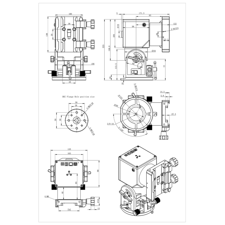 MONTURA ECUATORIAL ARMONICA ZWO AM5N