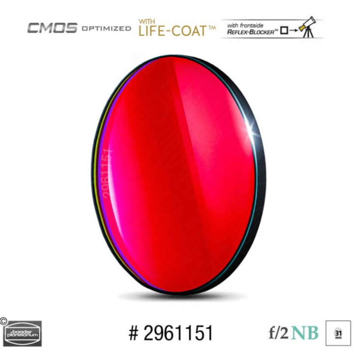 FILTRO H-ALPHA 6.5 NM DE 31MM F2 HIGH-SPEED OPTIMIZADO PARA CMOS BAADER PLANETARIUM