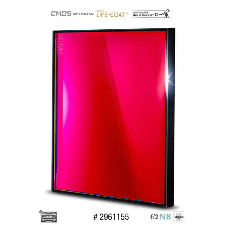 FILTRO H-ALPHA 6.5 NM DE 50X50MM2 F2 HIGH-SPEED OPTIMIZADO PARA CMOS BAADER PLANETARIUM