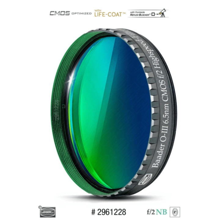FILTRO OIII 6.5 NM DE 2" F2 HIGH-SPEED CMOS OPTIMIZADO BAADER PLANETARIUM
