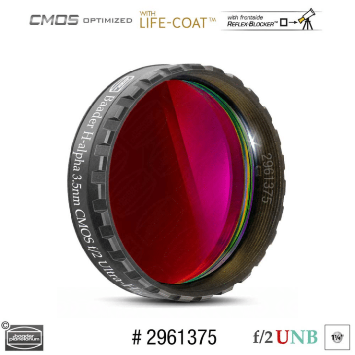 FILTRO H-ALPHA 3.5 NM DE 1.25" ULTRA-HIGH SPEED F2 CMOS OPTIMIZADO BAADER PLANETARIUM