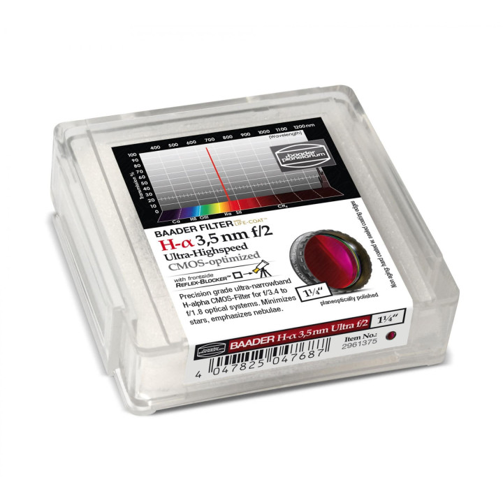 FILTRO H-ALPHA 3.5 NM DE 1.25" ULTRA-HIGH SPEED F2 CMOS OPTIMIZADO BAADER PLANETARIUM
