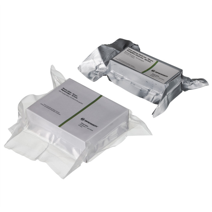 Set de 50 portaobjetos + 100 cubreobjetos BRESSER para microscopio