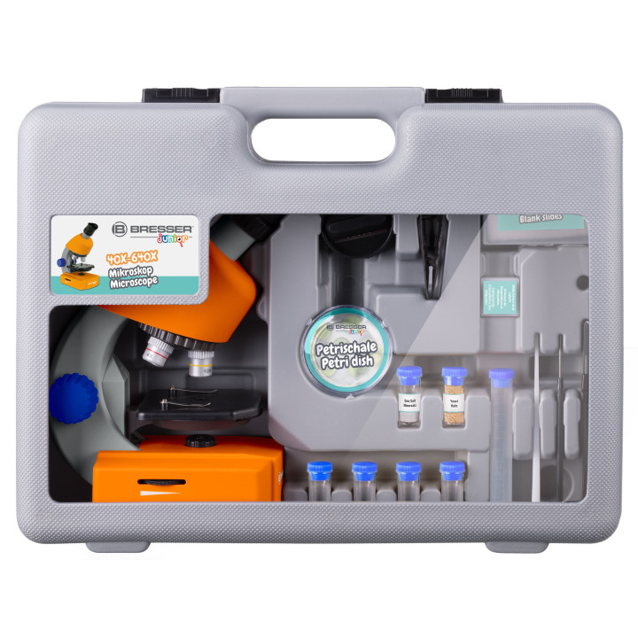 Microscopio BRESSER Junior 40X-640X con maleta