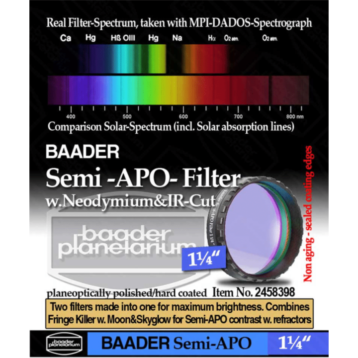 FILTRO SEMI APO 1,25" BAADER PLANETARIUM