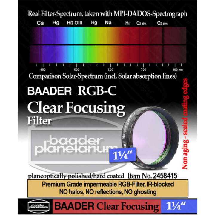 FILTRO CLEAR 1,25" BAADER PLANETARIUM