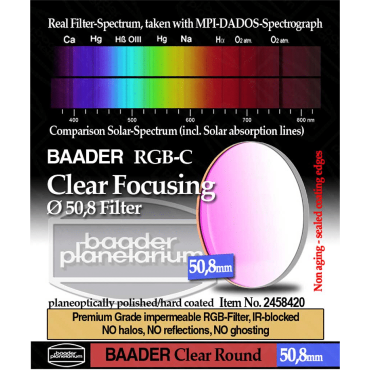 FILTRO CLEAR 50,8 PARA STL SIN BARRILETE BAADER PLANETARIUM