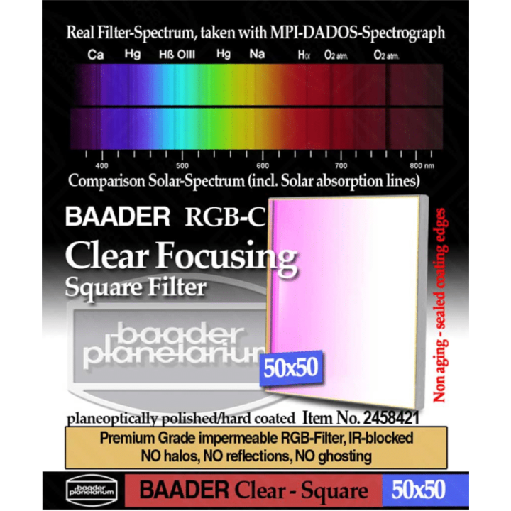 FILTRO CLEAR 50X50 MM BAADER PLANETARIUM
