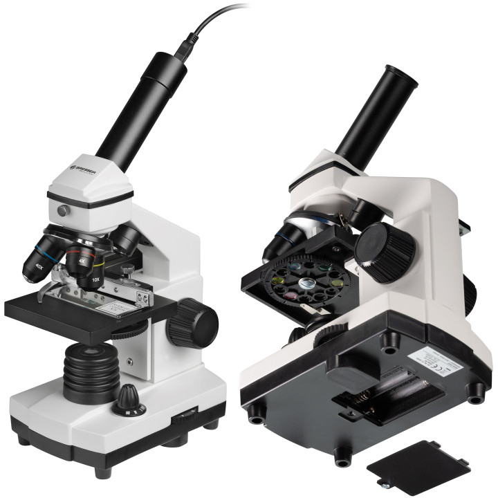 Microscopio biológico BRESSER Biolux NV 20–1280x con cámara USB HD
