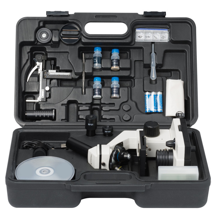 Microscopio biológico BRESSER Biolux NV 20–1280x con cámara USB HD