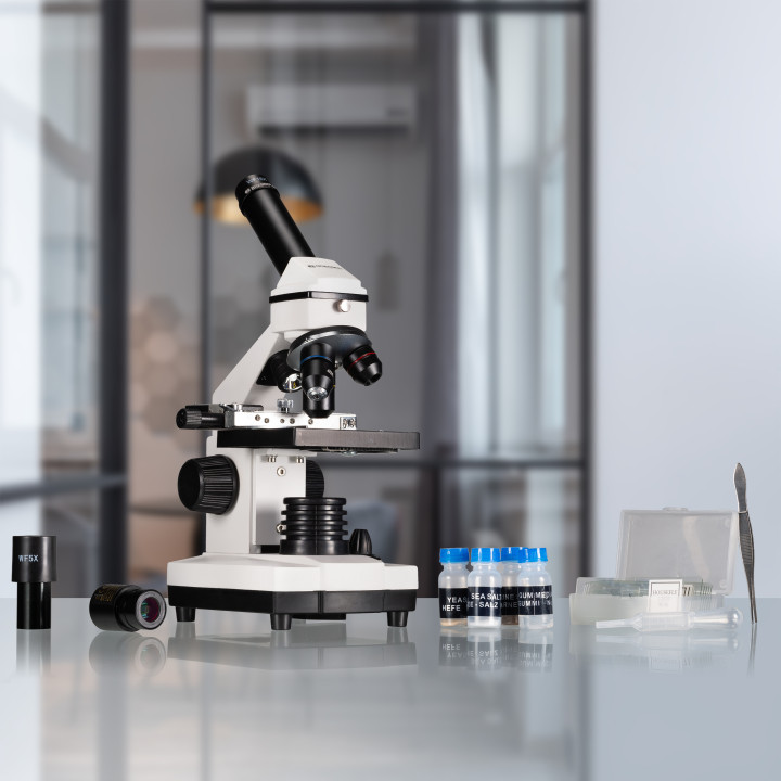 Microscopio biológico BRESSER Biolux NV 20–1280x con cámara USB HD
