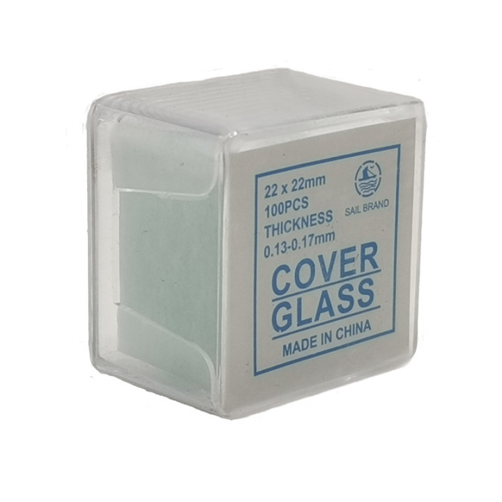Cubreobjetos Sail Brand 100 unidades 22x22 mm