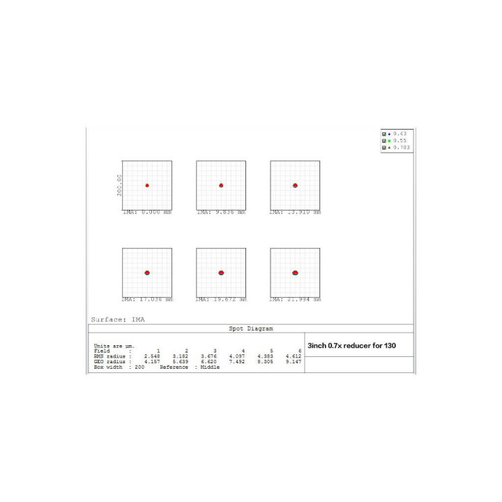 REDUCTOR DE FOCAL ZWO 0.7X PARA REFRACTOR FF107 O FF130
