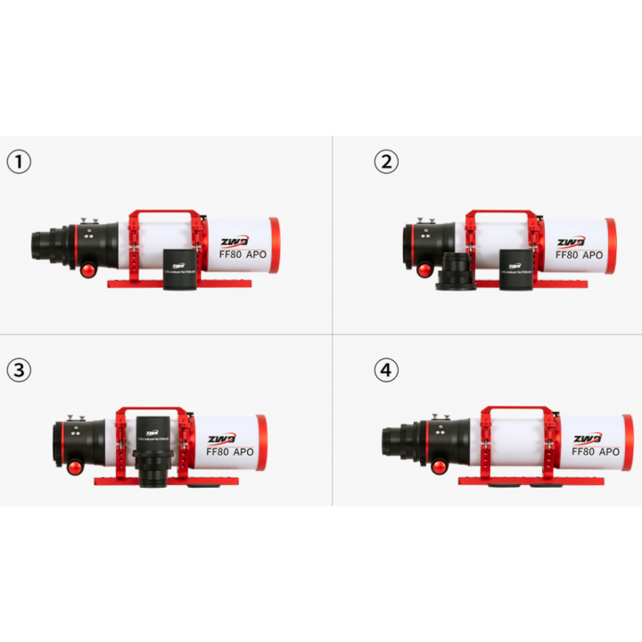 REDUCTOR DE FOCAL ZWO 0.76X PARA REFRACTOR FF80