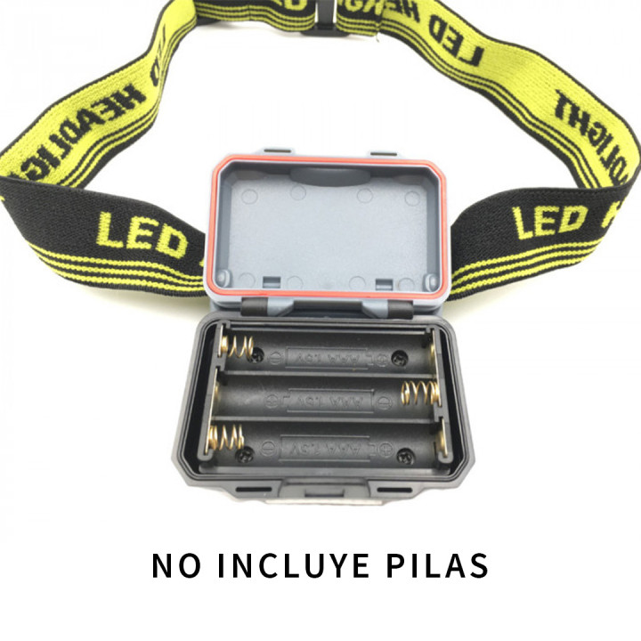 Linterna frontal AC LED ZK20 luz roja y blanca
