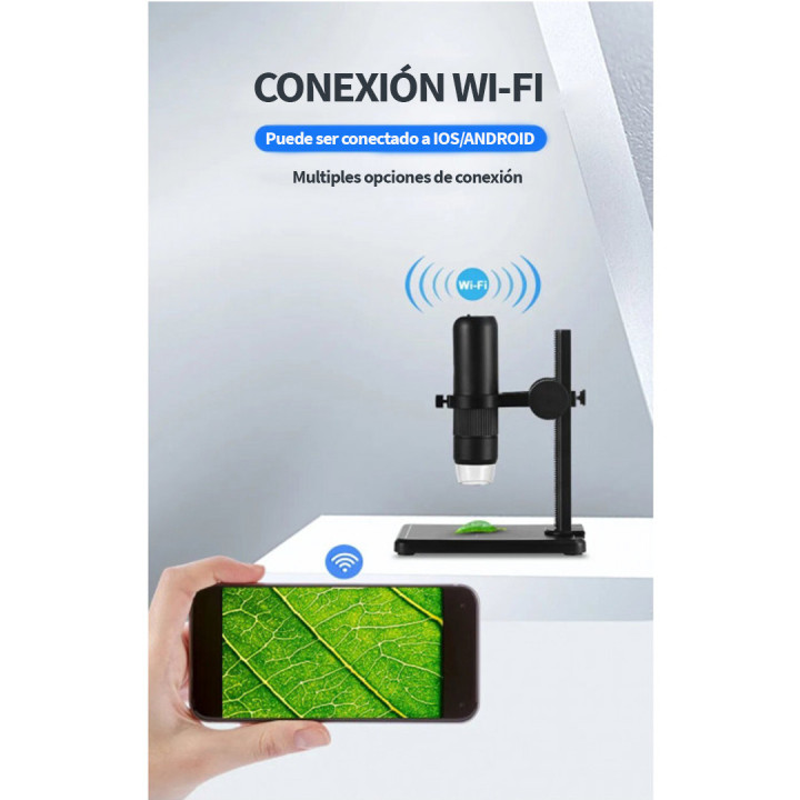 Microscopio digital compacto MS5 1600x Wi-Fi
