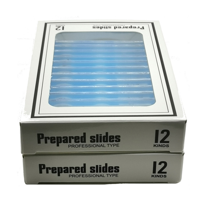 Caja de 12 preparaciones microscópicas plásticas de animales (Blue)