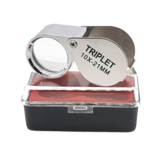 Lupa plegable metálica 10x silver
