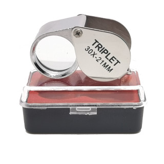 Lupa plegable metálica 30x silver