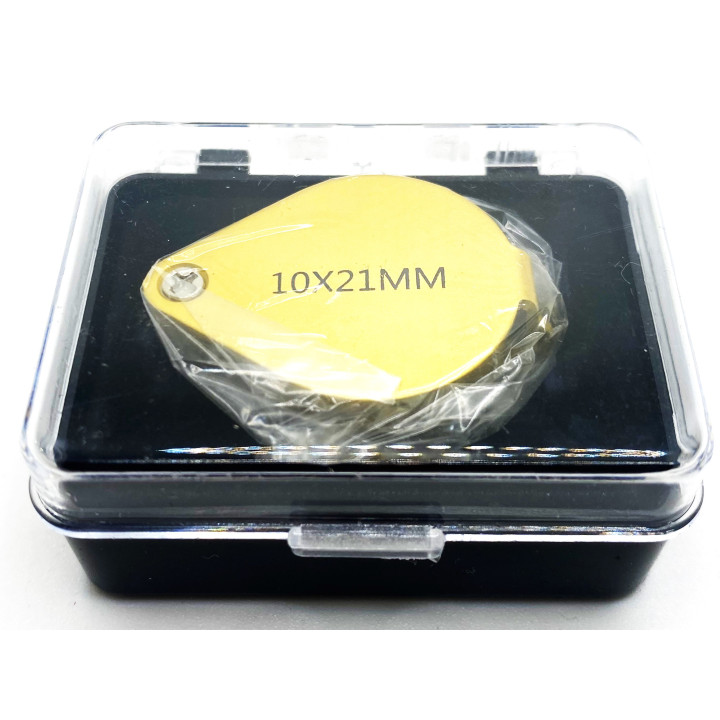 Lupa plegable metálica 10x gold