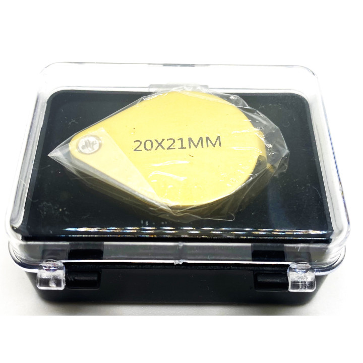 Lupa plegable metálica 20x gold