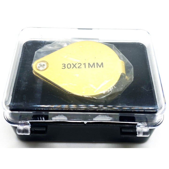Lupa plegable metálica 30x gold