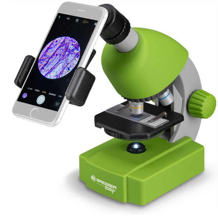 Microscopio BRESSER Junior 40X-640X verde
