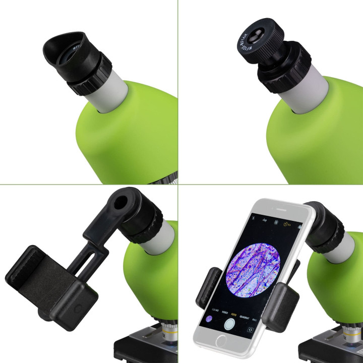 Microscopio BRESSER Junior 40X-640X verde