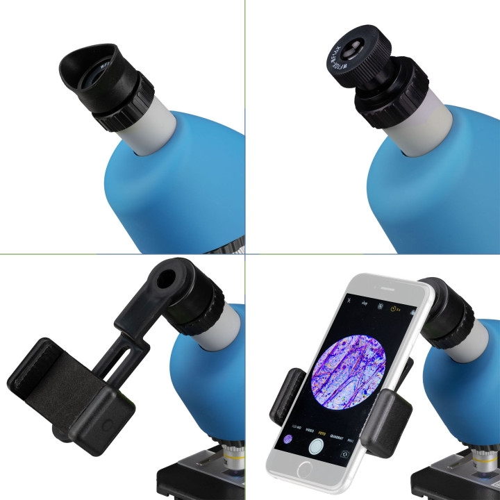 Microscopio BRESSER Junior 40X-640X azul