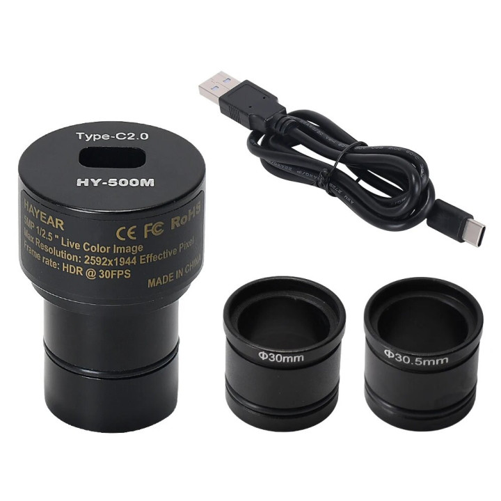 Cámara digital para microscopio HY-500M USB CMOS 5.0 MP
