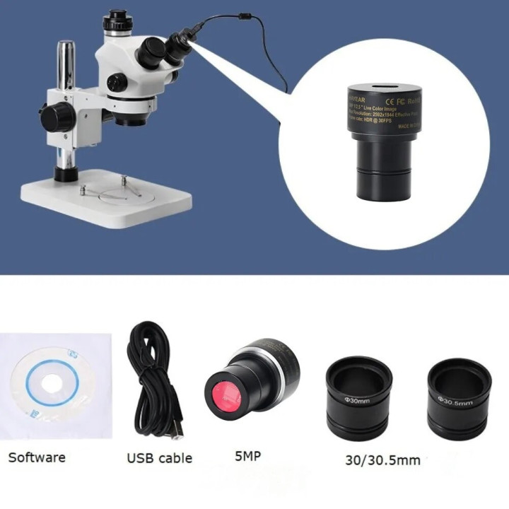 Cámara digital para microscopio HY-500M USB CMOS 5.0 MP